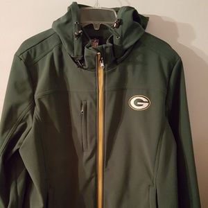 Green Bay Packers Jacket with zip off hood, XXL